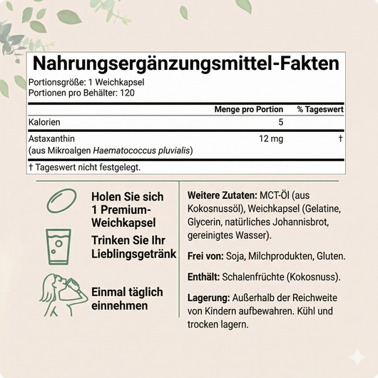 Astaxanthin - Fühlen Sie Sich Jünger Und Sehen Jünger Aus in 30 Tagen Oder Geld Zurück.